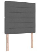 vidaXL Boxrugós ágy matracmal leddel Sötétszürke 80 x 200 cm szövet