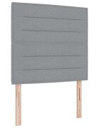 vidaXL Boxrugós ágy matracmal leddel Világosszürke 80 x 200 cm szövet