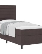vidaXL Boxrugós ágy matracmal Sötét Barna 80 x 200 cm szövet