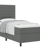 vidaXL Boxrugós ágy matracmal Sötétszürke 80 x 200 cm szövet