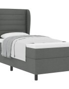 vidaXL Boxrugós ágy matracmal Sötétszürke 80 x 200 cm szövet