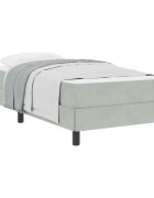 vidaXL Boxrugós ágy matracmal Világosszürke 90 x 190 cm szövet