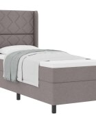 vidaXL Boxrugós ágy párnával fejtámlával Tópszínű 200 x 80 cm szövet