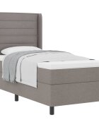 vidaXL Boxrugós ágy párnával fejtámlával Tópszínű 200 x 80 cm szövet