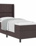 vidaXL Boxrugós ágy párnával Sötét Barna 200 x 80 cm szövet