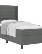 vidaXL Boxrugós ágy párnával Sötétszürke 200 x 80 cm szövet