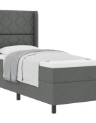 vidaXL Boxrugós ágy párnával Sötétszürke 200 x 80 cm szövet