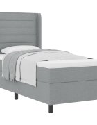 vidaXL Boxrugós ágy párnával Világosszürke 200 x 80 cm szövet