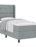 vidaXL Boxrugós ágy párnával Világosszürke 200 x 80 cm szövet