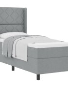 vidaXL Boxrugós ágy párnával Világosszürke 200 x 80 cm szövet