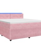 vidaXL Boxspring ágy matraccal Rózsaszín 140 x 190 cm Bársony