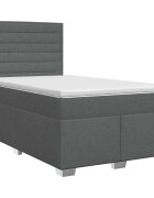 vidaXL Boxspring ágy matraccal Sötétszürke 120 x 190 cm Szövet