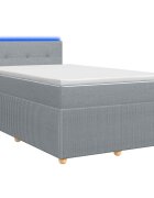 vidaXL Boxspring ágy matraccal Világosszürke 120 x 190 cm Szövet