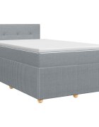 vidaXL Boxspring ágy matraccal Világosszürke 120 x 190 cm Szövet