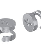 vidaXL Cam zár anyák 2 db Ezüst 12 x 10 mm Fém
