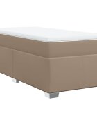 vidaXL cappuccino színű műbőr rugós ágy matraccal 100 x 200 cm