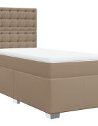 vidaXL cappuccino színű műbőr rugós ágy matraccal 100 x 200 cm