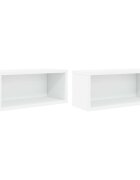 vidaXL CD tároló állvány 2 db Fehér 40 x 17 x 17 cm Szerelt Fa