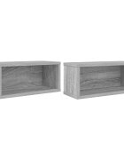 vidaXL CD tároló állvány 2 db Szürke Sonoma 40 x 17 x 17 cm Szerelt Fa