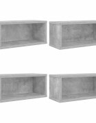 vidaXL CD tároló állvány 4 db Betonszürke 40 x 17 x 17 cm Szerelt Fa