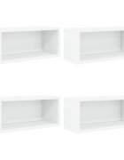 vidaXL CD tároló állvány 4 db Fehér 40 x 17 x 17 cm Szerelt Fa