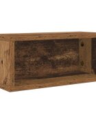 vidaXL CD tároló állvány Antik Fa 40 x 17 x 17 cm Szerelt Fa