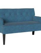 vidaXL Chesterfield Pad Kék 112 x 655 x 75 cm Bársony