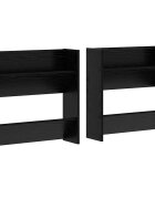 vidaXL Cipőszekrény 2 db 60 x 18 x 60 cm Szerelt Fa Fekete Tölgy