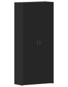 vidaXL Cipőszekrény 80 x 35.5 x 180 cm Szerelt Fa Fekete