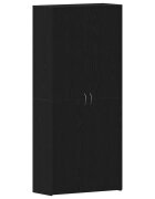 vidaXL Cipőszekrény 80 x 35.5 x 180 cm Szerelt Fa Fekete