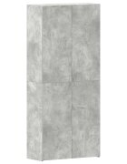 vidaXL Cipőszekrény 80 x 35.5 x 180 cm Szerelt Fa Szürke