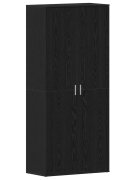 vidaXL Cipőszekrény 80 x 39 x 178 cm Szerelt Fa Fekete tölgy
