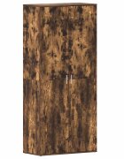 vidaXL Cipőszekrény 80 x 39 x 178 cm Szerelt Fa Füstölt tölgy