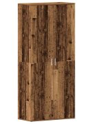 vidaXL Cipőszekrény 80 x 39 x 178 cm Szerelt Fa Öreg fa