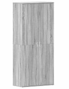 vidaXL Cipőszekrény 80 x 39 x 178 cm Szerelt Fa Szürke Sonoma