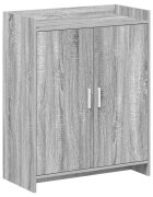 vidaXL Cipőszekrény ajtóval Szürke Sonoma 735 x 36 x 92 cm Szerelt Fa
