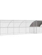 vidaXL Csirkeketrec 4 db Ezüst 800 x 200 x 200 cm Acél és PE