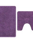 vidaXL Csúszásmentes fürdőszőnyeg készlet 2 db Lila 50 x 50 cm PP