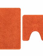 vidaXL Csúszásmentes fürdőszőnyeg készlet 2 db Narancssárga 50 x 50 cm