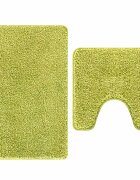 vidaXL Csúszásmentes fürdőszőnyeg készlet 2 db Zöld 50 x 50 cm PP