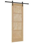 vidaXL Csúszó ajtó 735 x 211 cm Szerelt Fa Természetes