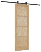 vidaXL Csúszó ajtó 735 x 211 cm Szerelt Fa Természetes és Fekete