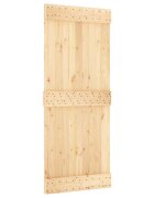 vidaXL Csúszó ajtó NARVIK Természetes és Fekete 85 x 210 cm (1525 cm)