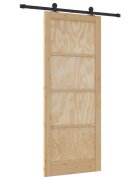 vidaXL Csúszó ajtó ORKDAL 86 x 211 cm Szerelt Fa Természetes