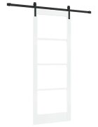 vidaXL Csúszó ajtó ORKDAL Fehér és fekete 83 x 211 cm