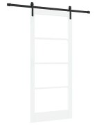vidaXL Csúszó ajtó ORKDAL Fehér és fekete 93 x 211 cm
