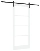 vidaXL Csúszó ajtó ORKDAL Fehér és fekete 93 x 211 cm