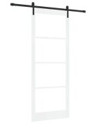 vidaXL Csúszó ajtó ORKDAL Fehér és fekete 93 x 232 cm