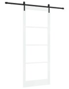 vidaXL Csúszó ajtó ORKDAL Fehér és fekete 93 x 232 cm