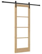vidaXL Csúszó ajtó ORKDAL Természetes és fekete 735 x 1985 cm
